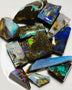 Australian Rough n Rubs Boulder Opal Parcel 69cts Winton Fields Lots Bright Lovely Multicolours to faces for cutters 15x12x3mm to 14x8x7mm WSU41