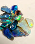 OPAL MONTH SPECIAL Lightning Ridge Little Rough Candy Opal Parcel 25cts Black Dark & Crystal Bright Stunning colourful material to cut 12x7x5mm to 5x4x3mm WSZ94