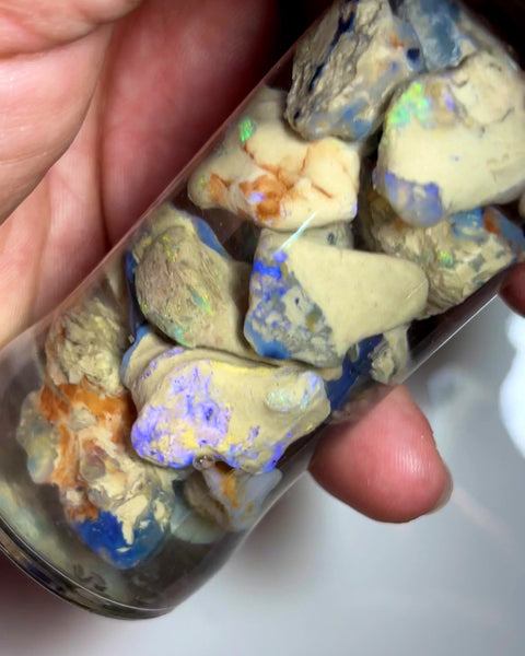 Lightning Ridge Rough Opal Parcel 265cts GAMBLE rough Knobby & Seam colour/Multicolours & bars 23x20x10mm to 18x10x7mm WAE7