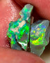 Lightning Ridge Rough Opal 11.75cts Dark base Seams Gorgeous Bright Multifires in bars to cut 23x13x6mm & 12x11x7mm WAC41