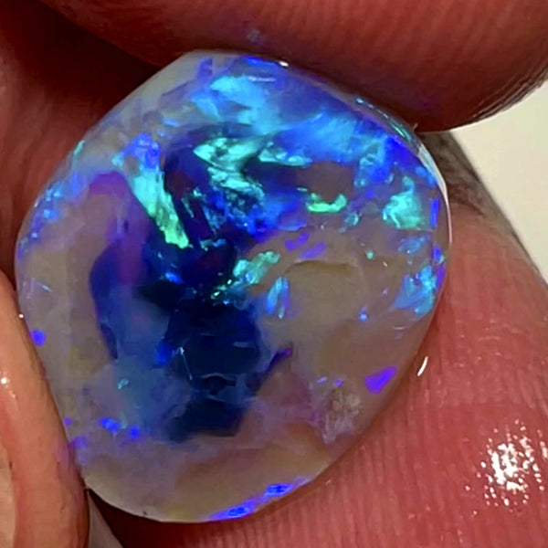 Lightning Ridge Rough / Rub /Preform Dark Base Crystal opal Miners Bench® 4.95cts Clean Gorgeous Bright Multifires 17x12x2mm WAC32