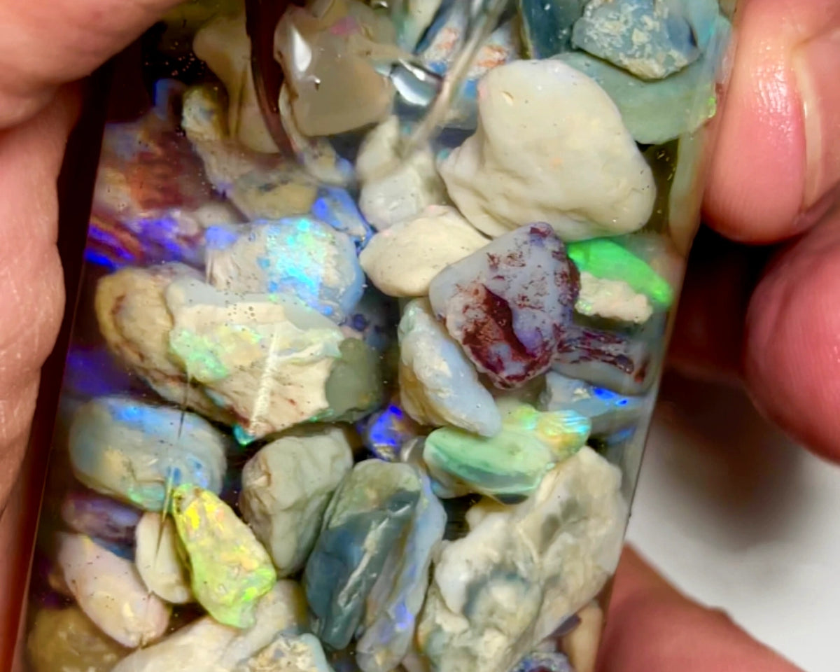 Lightning Ridge Rough Opal Parcel 295cts Beautiful Colourful Mixed rough lots colour/Multicolours & bars 20x8x4mm to 5x4x2mm 1014