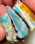 Lightning Ridge Rough Opal 79cts Big sized Dark Base Seam Blue & green showing in bars 32x19x11mm to 30x15x9mm WAD41