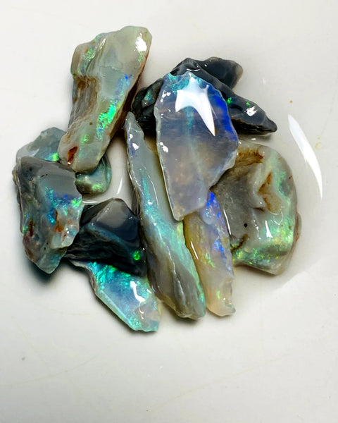 Lightning Ridge Rough Opal Parcel 33cts Cutters Select Very Bright Stunning colourful material to cut 24x7x3mm to 10x9x4mm WAA04