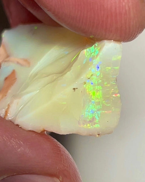 Coober Pedy Opal Rough Light base  Big Sized Seam 46cts Lots Yellow Orange dominant Bright Multicolours 34x24x14 mm NSW007