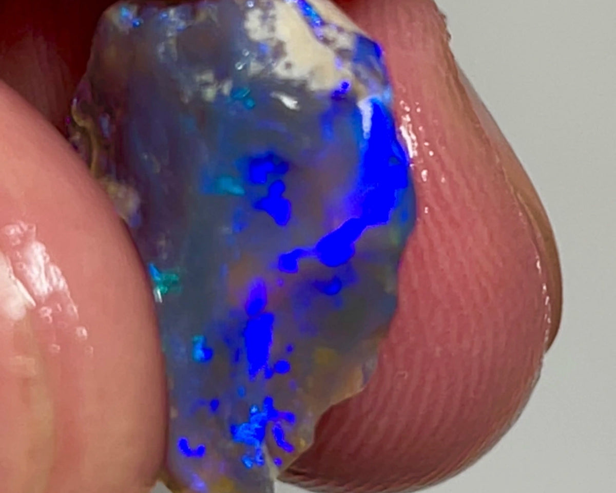 Lightning Ridge Rough Dark Crystal Opal  7.00cts Gorgeous Knobby with Bright Royal blue colours 17x12x6mm NSW013