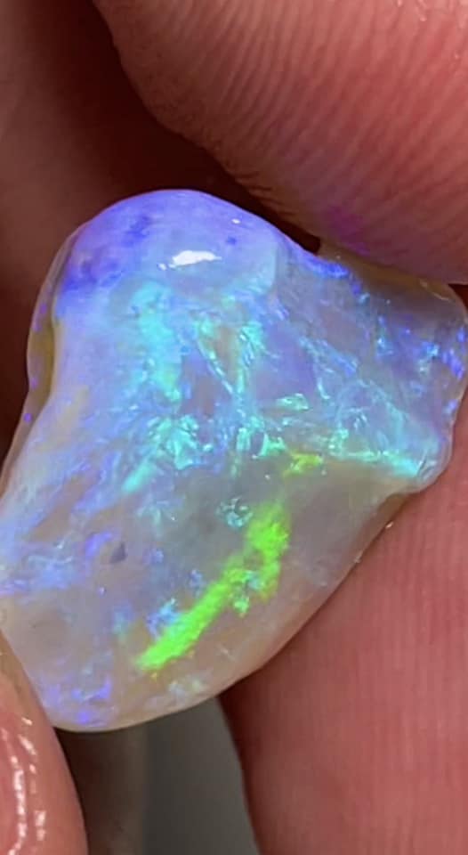 Lightning Ridge Rough Opal 11.2cts Stunning  Cutters Candy® Crystal Knobby High Grade Bright Skin to Skin fires 16x12x10mm MFB33