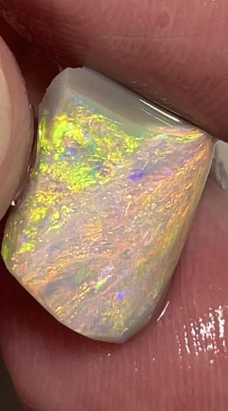 Lightning Ridge Rough / Rub Dark base opal Miners Bench® 7.5cts Red/Orange Dominant Vibrant Bright Multifires 14x11x8mm MFB44