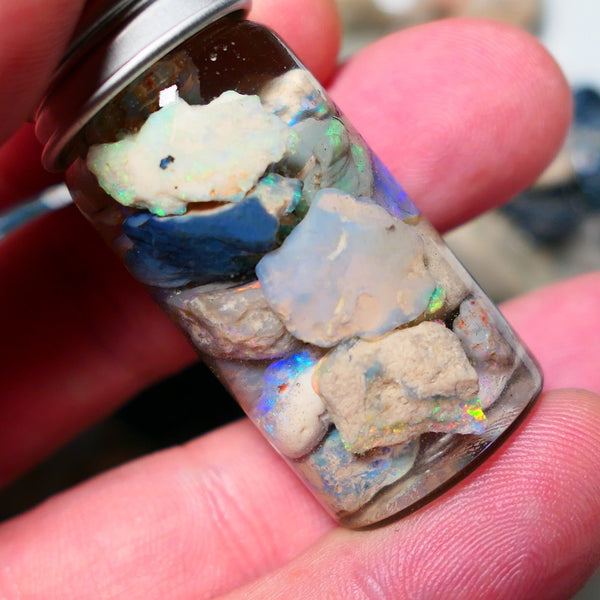 Lightning Ridge Rough knobby Opal Parcel 60cts Lots of Potential & some Cutters With multi colours 14x8x5mm to 8x5x2mm 1419