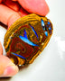 Queensland Boulder opal rough 220cts Half of a Huge Yowah Nut Amazing very Unique pattern & colour in veins  49x38x23mm WAD60