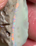 Lightning Ridge Rough Opal Semi Black Big Thick Seam Potential Cutter 82cts Pink dominant bar & lots of Multifires in flat bar 37x25x18mm WSS87