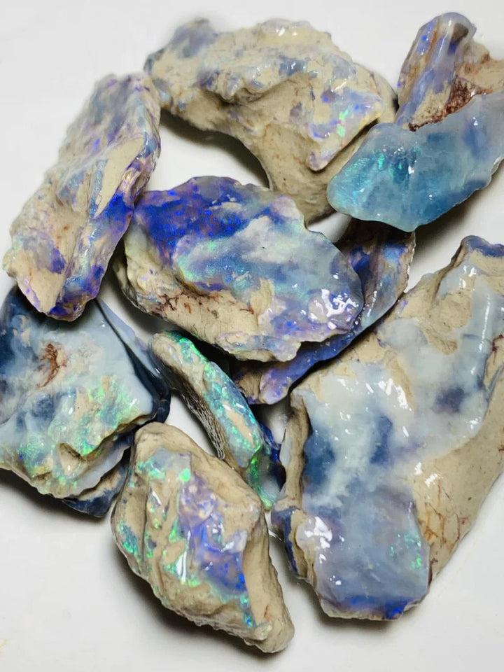 Lightning Ridge Rough Dark & Crystal Very Bright Opal Parcel 85cts Seam Lots of Potential & Cutters Lots bright colours & bars 30x15x6mm to 15x8x2mm WSZ18