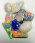 Lightning Ridge Opal Rough Small size Rub Preform Parcel Black Dark & Crystal Miners Bench® 9cts Stunning Bright Multifires & patterns to faces 12x5x3mm to 7x4x2mm WAA16