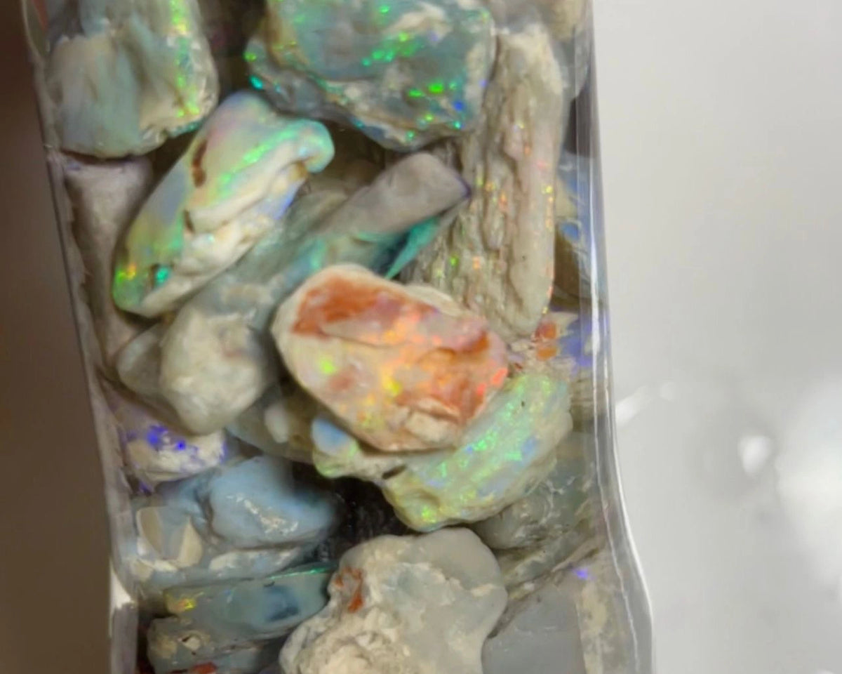 Lightning Ridge knobby opal rough 235cts Lots Multicolours to gamble 26x11x3 to 13x8x3mm NSW079 (jar not included)