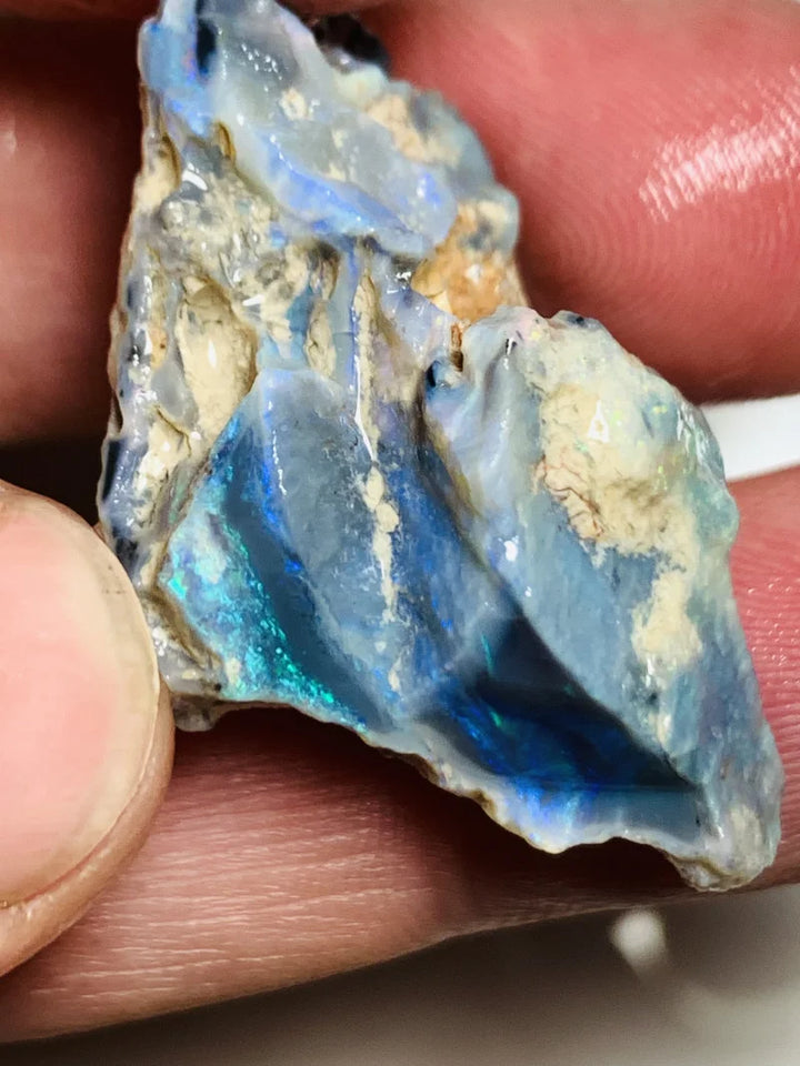 Lightning Ridge Rough Mulga® Black Opal Huge Single Seam 60cts Beautiful & Bright Fires to cut or carve 42x25x20mm WSX79