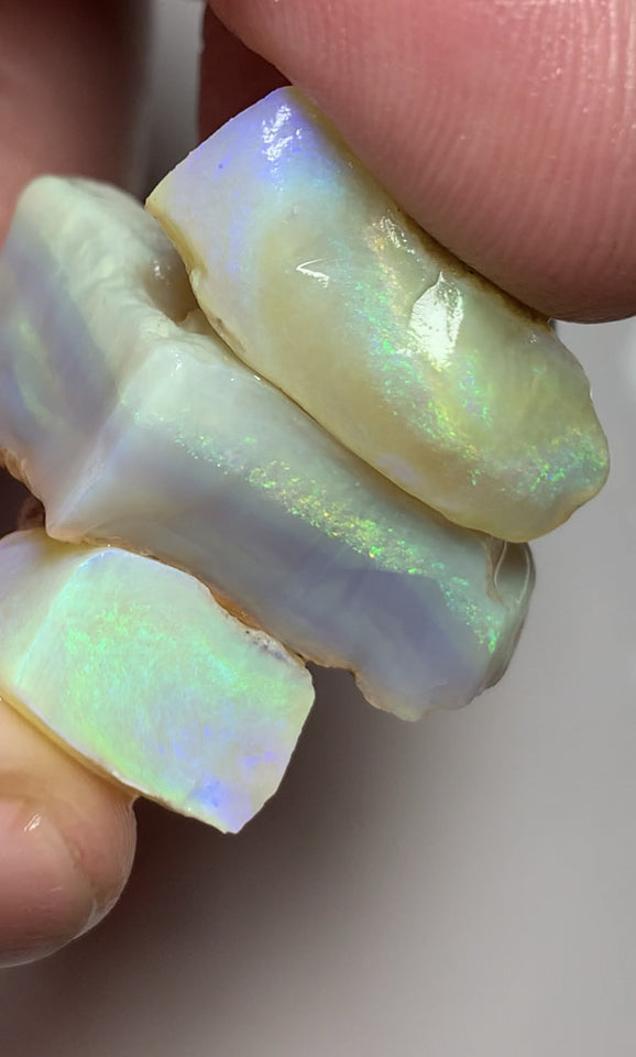 Lightning Ridge Rough Opal Thick Seams Stack cutters 61cts Select Material Lots Bright Stunning Multifires thick bars 25x20x10mm to 20x13x7mm WSU39