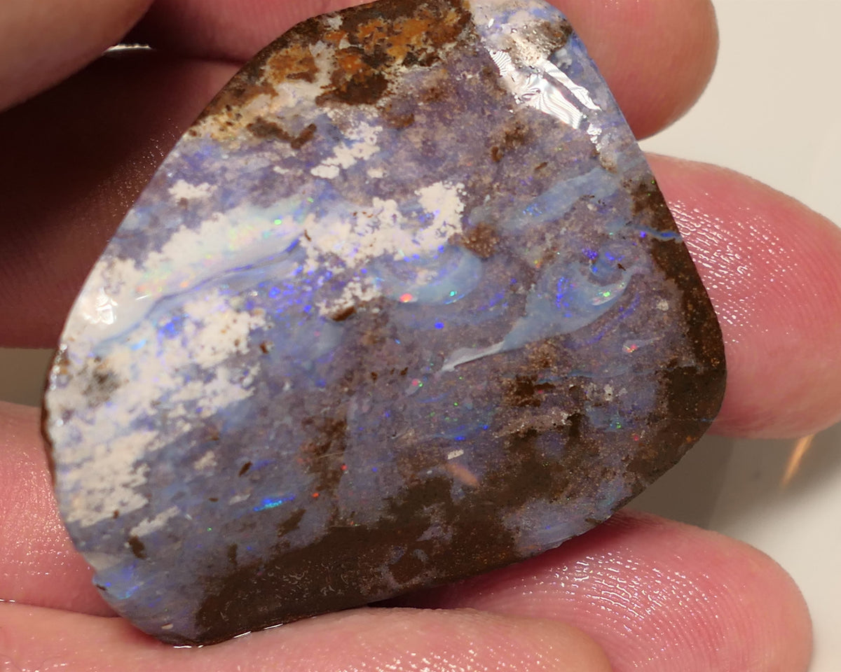 Queensland Boulder Matrix opal 180cts rough / Rub Koroit some fires 40x30x16mm 12APR