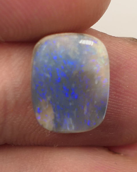 Lightning Ridge Dark Crystal opal Picture Stone Gemstone 3.7cts Polished ready for setting Nice Blue colours 12x9x4mm SKU#0406