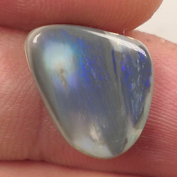 Lightning Ridge Dark Crystal opal Picture Stone Gemstone 4.65cts Polished ready for setting Some Blue colours 15x12x3.5mm SKU#0407