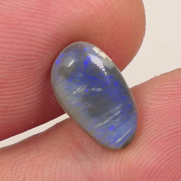 Lightning Ridge Dark Crystal opal Picture Stone Gemstone 2.7cts Polished ready for setting Nice Blue colours 13x7x3mm SKU#0403