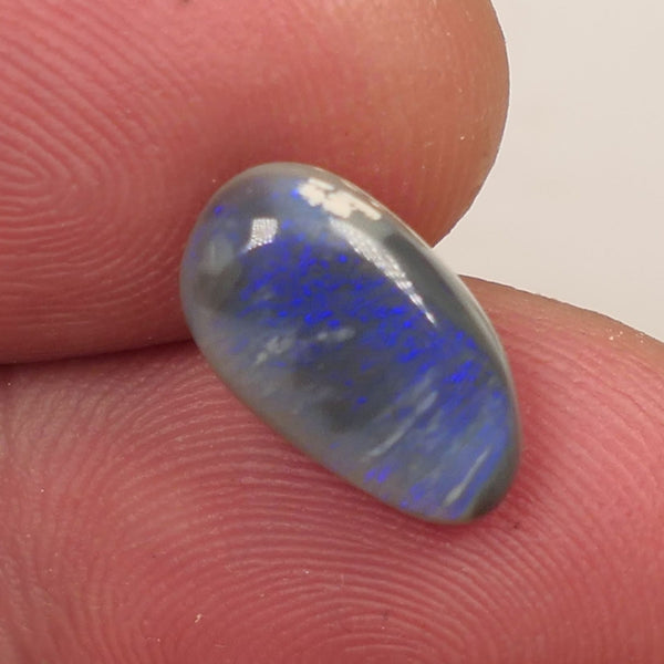 Lightning Ridge Dark Crystal opal Picture Stone Gemstone 2.7cts Polished ready for setting Nice Blue colours 13x7x3mm SKU#0403