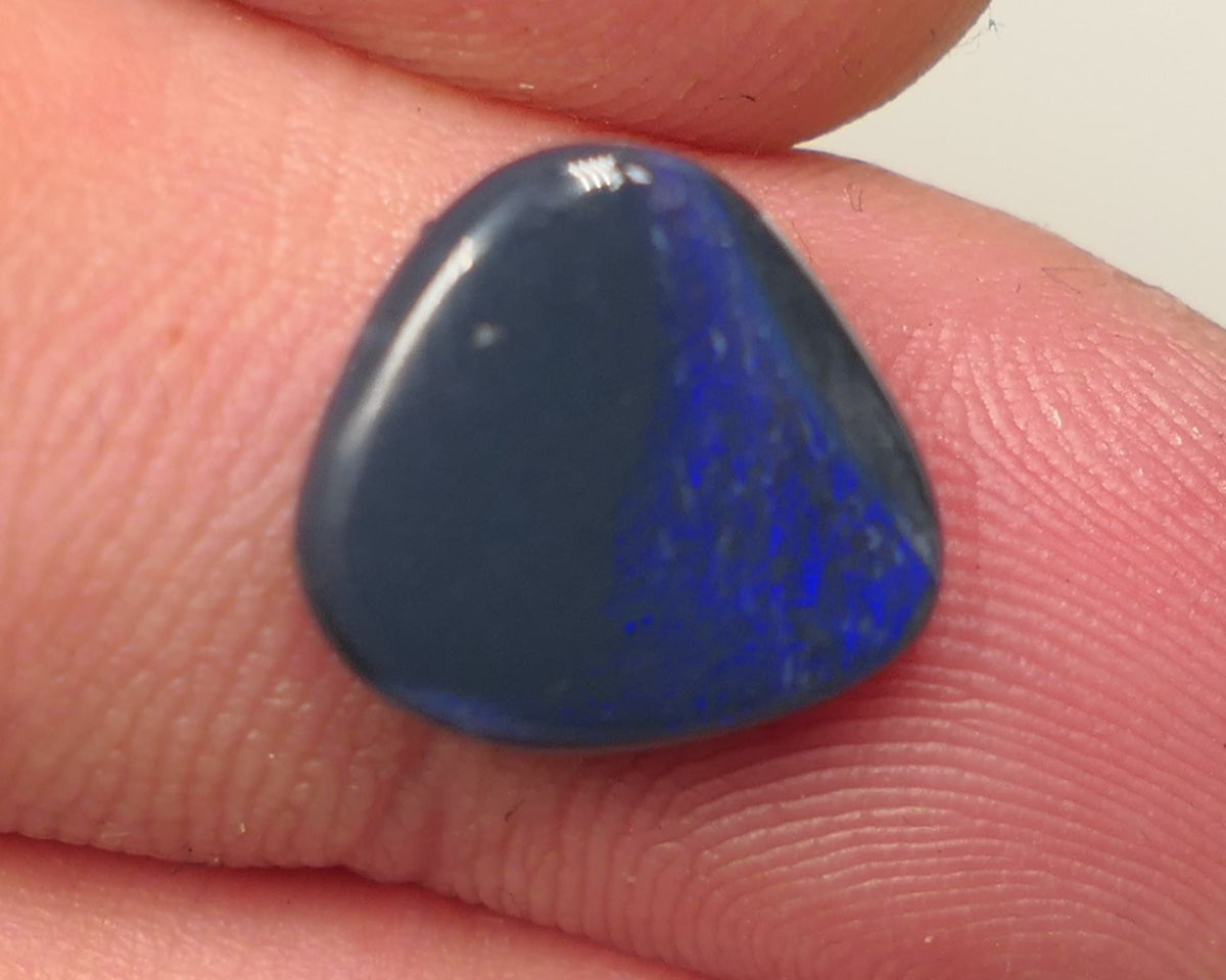 Lightning Ridge N4 Black opal Picture stone Gemstone 2.4cts Polished ready for setting Some Blue colours 12x12x2mm SKU#0448