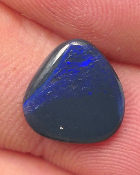 Lightning Ridge N4 Black opal Picture stone Gemstone 2.4cts Polished ready for setting Some Blue colours 12x12x2mm SKU#0448