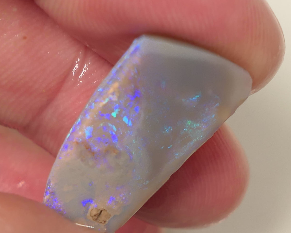 Lightning Ridge Opal Dark Base Seam Rough Rub 4cts Bright Multifires Thin suit inlay 25x13x1mm 0515