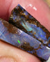 Queensland Boulder Boulder opal 47cts rough / Split Winton showing some colours 30x20x5mm & 22x12x5mm 0632