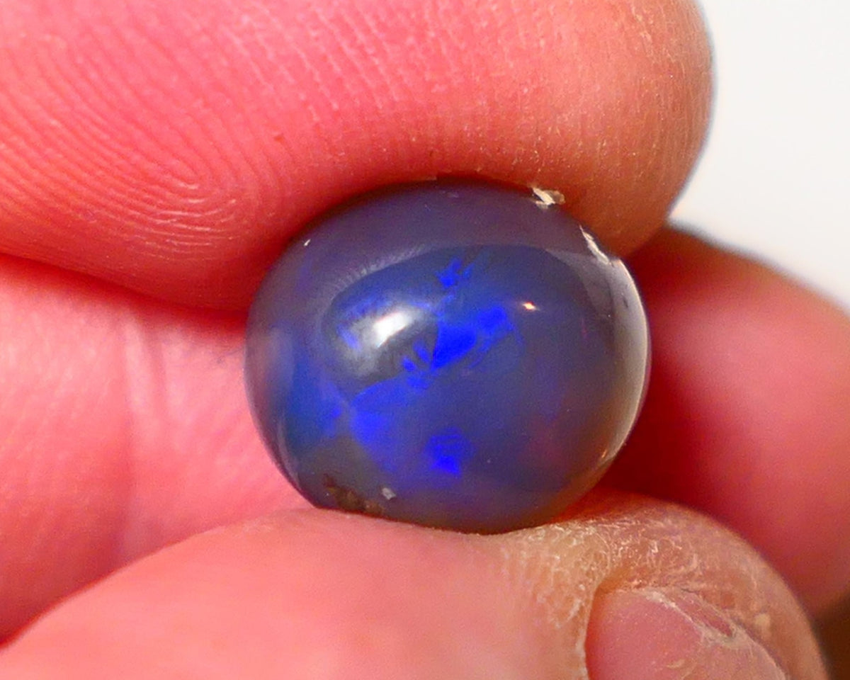 Lightning Ridge Dark Crystal Opal Super High Dome Gemstone 5.75cts Jewellery Grade N5 Body Tone B3 Brightness  Rolling Flash Royal Blues in deep bar 11x10x7mm 0707