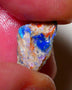 Lightning Ridge Rough Opal 4.4cts Dark Crystal Base Pea Knobby showing nice  Bright colours 15x9x8mm 0812 AUCTION