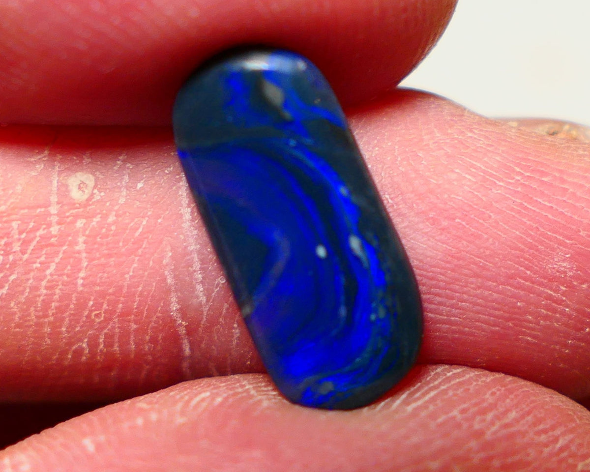 Lightning Ridge N2 Black opal Picture Stone Gemstone 2.70cts Polished ready for setting Nice Blue colours 17x8x2.5mm 0912