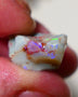 Lightning Ridge Rough Opal 12cts Grey base Seam opal with Bright colourful bar showing multicolours 19x11x10mm A1519