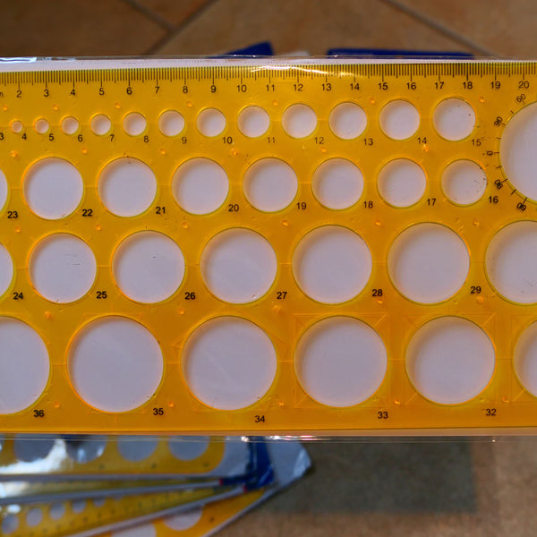 OFM Round Template /Stencils for designing and for marking opals and other gemstones for cutting calibrated stones