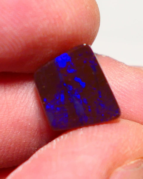 Australian Queensland Boulder opal Polished Gemstone 3.10cts Gem Bright gorgeous blue fires From Winton 11x10x3mm BO009