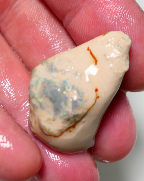 Lightning Ridge Rough Opal 38cts Crystal knobby opal formation showing some colours 30x20x15mm 1408