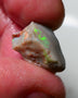 Lightning Ridge Rough Opal 9.70cts Dark Seam showing nice Bright Green Dominant colours 17x10x9mm 1307