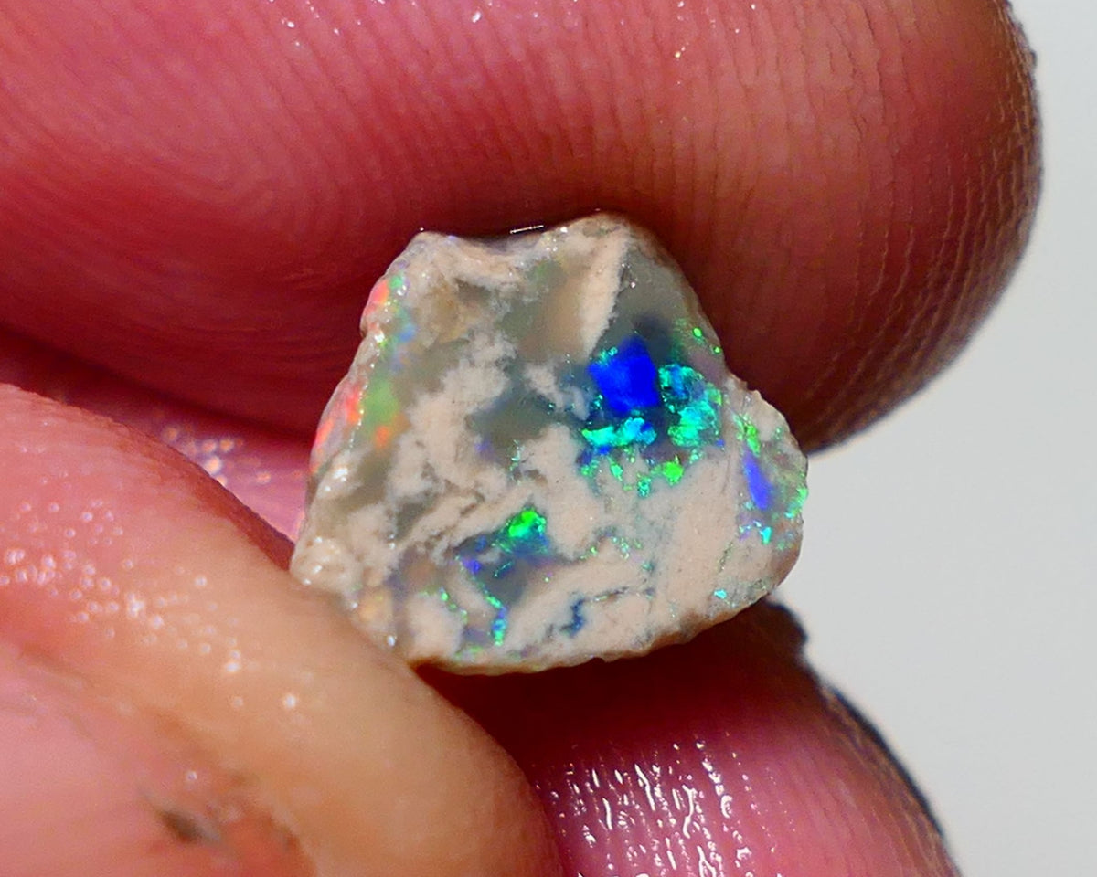 Lightning Ridge Opal Dark Base Crystal Knobby Rough Rub 2.50cts Stunning Bright Multi Colours 10x9x6mm 1304