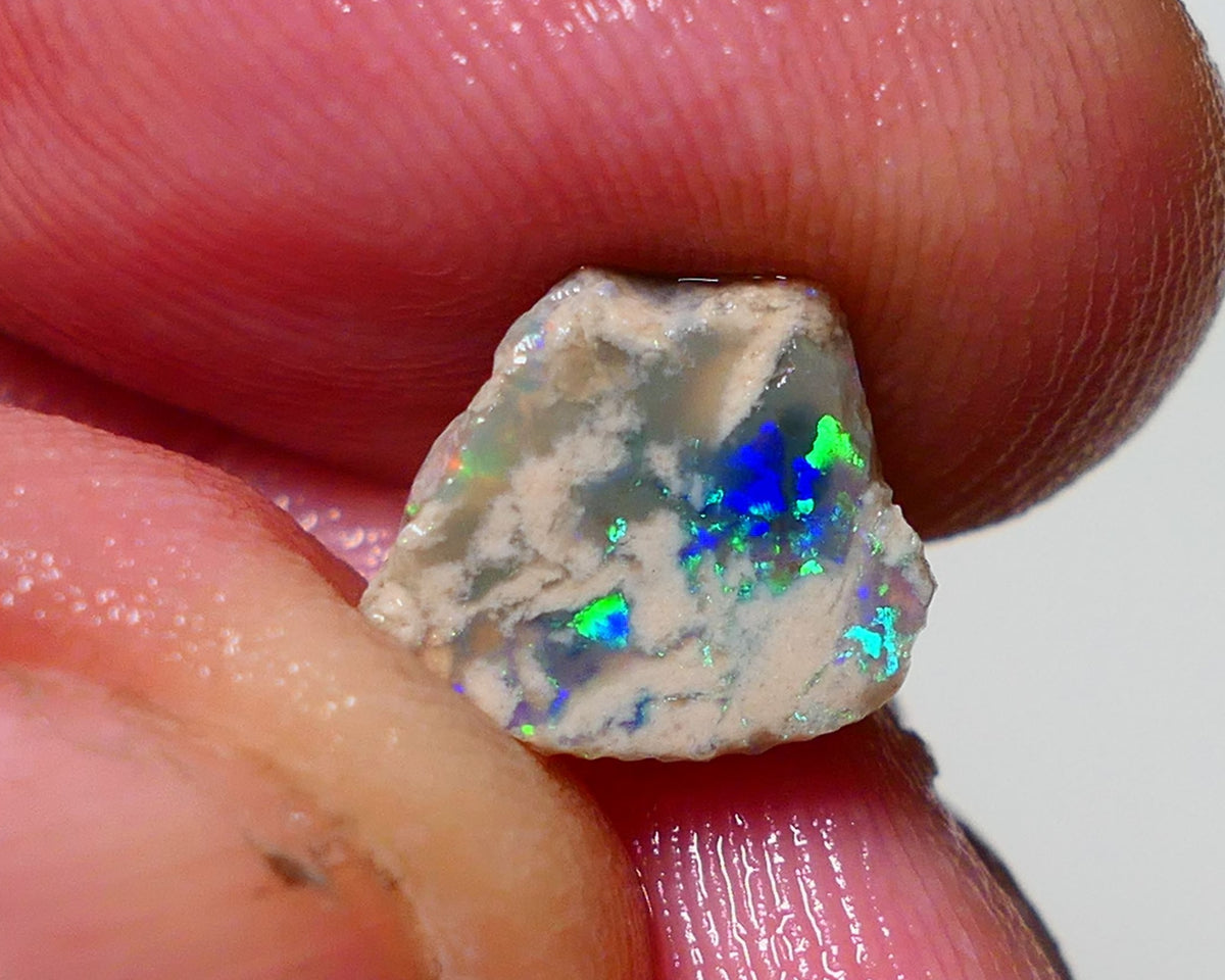 Lightning Ridge Opal Dark Base Crystal Knobby Rough Rub 2.50cts Stunning Bright Multi Colours 10x9x6mm 1304