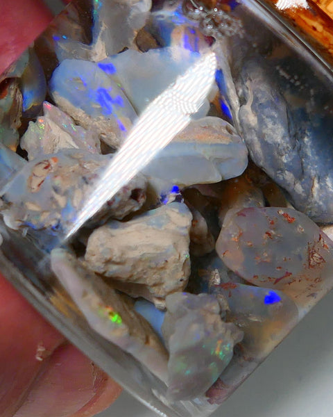 Lightning Ridge Rough Seam Opal Parcel 140cts Lots of Potential & some Cutters With lots colours 15x12x5mm to chip size 1418