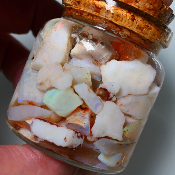 Coober Pedy Opal Rough Parcel Light & Crystal 225cts Gamble but has lots colours to go at 20mm to chip size A1538