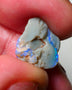 Lightning Ridge Rough Opal 4.50cts Dark Base Knobby showing Nice bright Blue/Green colours 14x13x5mm A1546