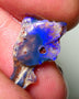 Lightning Ridge Rough Opal 5.5cts Dark Base Seam Gorgeous Vibrant bright blues colours 20x11x5mm NS055