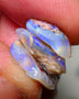 Lightning Ridge Rough Opal 7.75cts Grey Base Gamble Seams  with some Blue fires in the bars 14x10x3mm to 12x7x4mm NS035