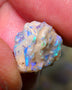 Lightning Ridge Rough Opal 5.65cts Dark Base Crystal Gamble Knobby formation Nice blue/green fires 14x12x8mm Auction NS072