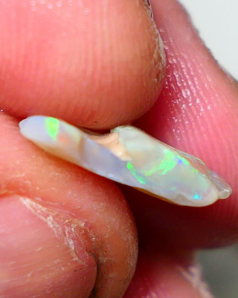 Lightning Ridge Rough Opal 3.00cts Crystal Seam showing Nice multi colours 16x11x4mm NS0083