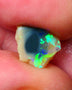 Lightning Ridge Rough / Rub knobby opal Miners Bench® 1.85cts Exotic Bright Yellow/Green/Blue/Teal Fires 10x9x3mm AUCTION NS091