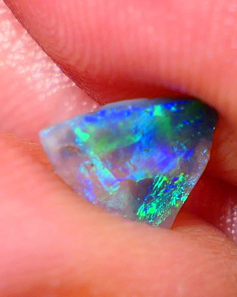 Mulga® Rough Rub Opal 0.50cts Dark Crystal Base Seam Totally Amazing Bling Brightness electric Multifires Suits Inlay 9x6x1mm NSW023