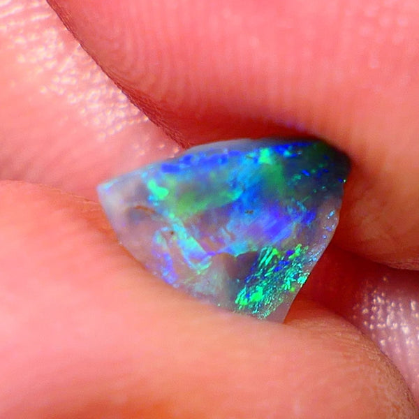 Mulga® Rough Rub Opal 0.50cts Dark Crystal Base Seam Totally Amazing Bling Brightness electric Multifires Suits Inlay 9x6x1mm NSW023