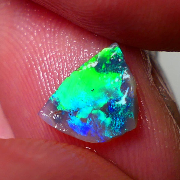 Mulga® Rough Rub Opal 0.50cts Dark Crystal Base Seam Totally Amazing Bling Brightness electric Multifires Suits Inlay 9x6x1mm NSW023